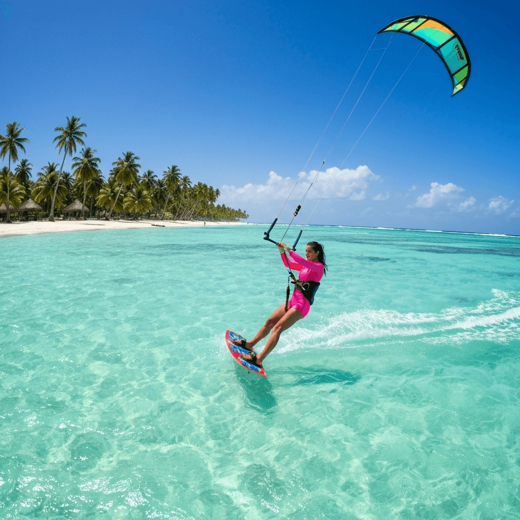 Small group enjoying perfect wind conditions