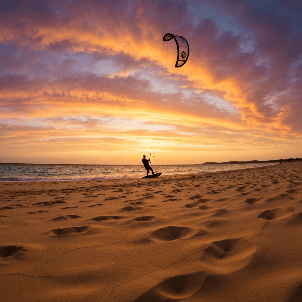 Sardinian beach at sunset